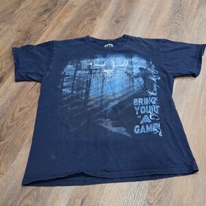 Bonehead Outfitters Mens Hunting T-Shirt Navy Blue Archery Deer Graphic Size M
